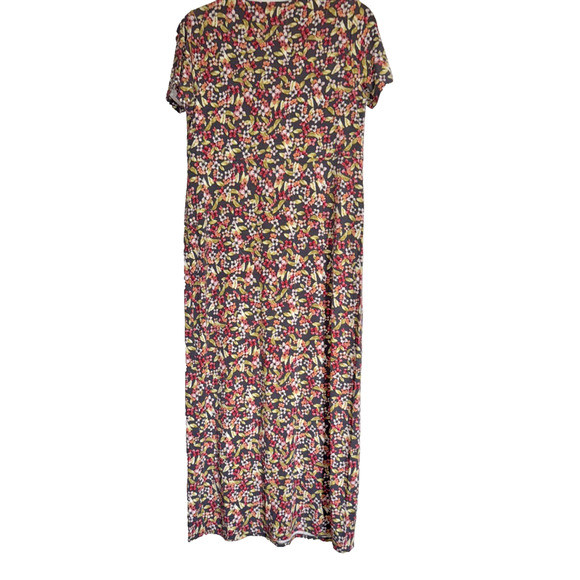 J. Jill Sz XS Maxi Dress Floral Print Flowy Short Sleeve Casual Relaxed - Picture 12 of 12